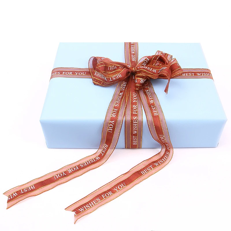

25MM 45M Printed Polyester Ribbon for Wedding Christmas Party Decorations DIY Bow Craft Ribbons Card Gifts Wrapping C1254 d