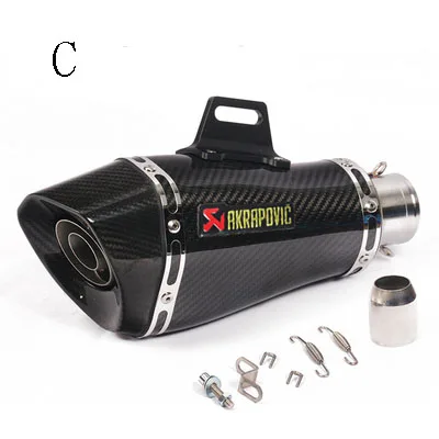 51 мм Универсальные углеволоконные akrapovic moto rcycle выхлопные трубы moto с DB killer для R6 XMAX300 KTM390 Benelli 300 GSX250R - Цвет: C