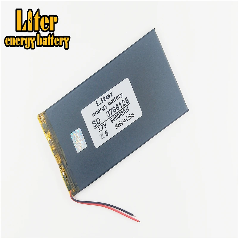3 7 V 6000 мА/ч 3766125 3765125 3565125 PLIB (полимерный литий ионный аккумулятор) аккумулятор для