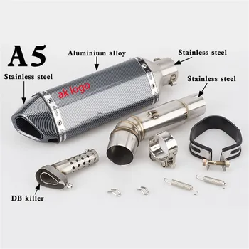 

Motorcycle Moto Exhaust Pipe And Link Pipe With DB Killer For CB600F Hornet CBR600F 2007-2013 Escape Moto Motocross