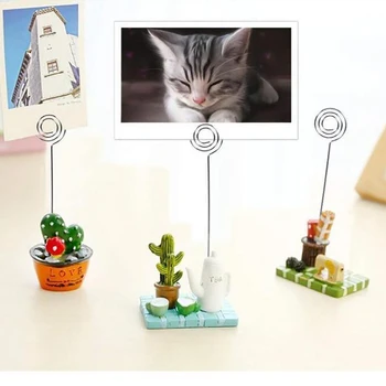 

10pcs Metal Wired Business Card Holder Memo Photo Picture Paper Note Clip Bracket Diy Craft Home Office Supplies