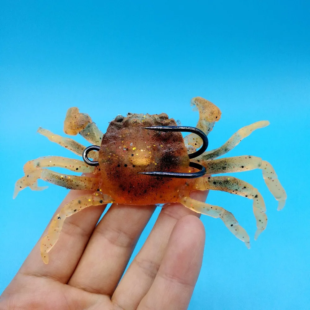 HOOFISH, 6 шт./лот, бионический краб, Мягкая приманка, 32 г/12 см, 2 цвета, Тонущая искусственная приманка, Мягкая наживка, наживка рыболовные снасти