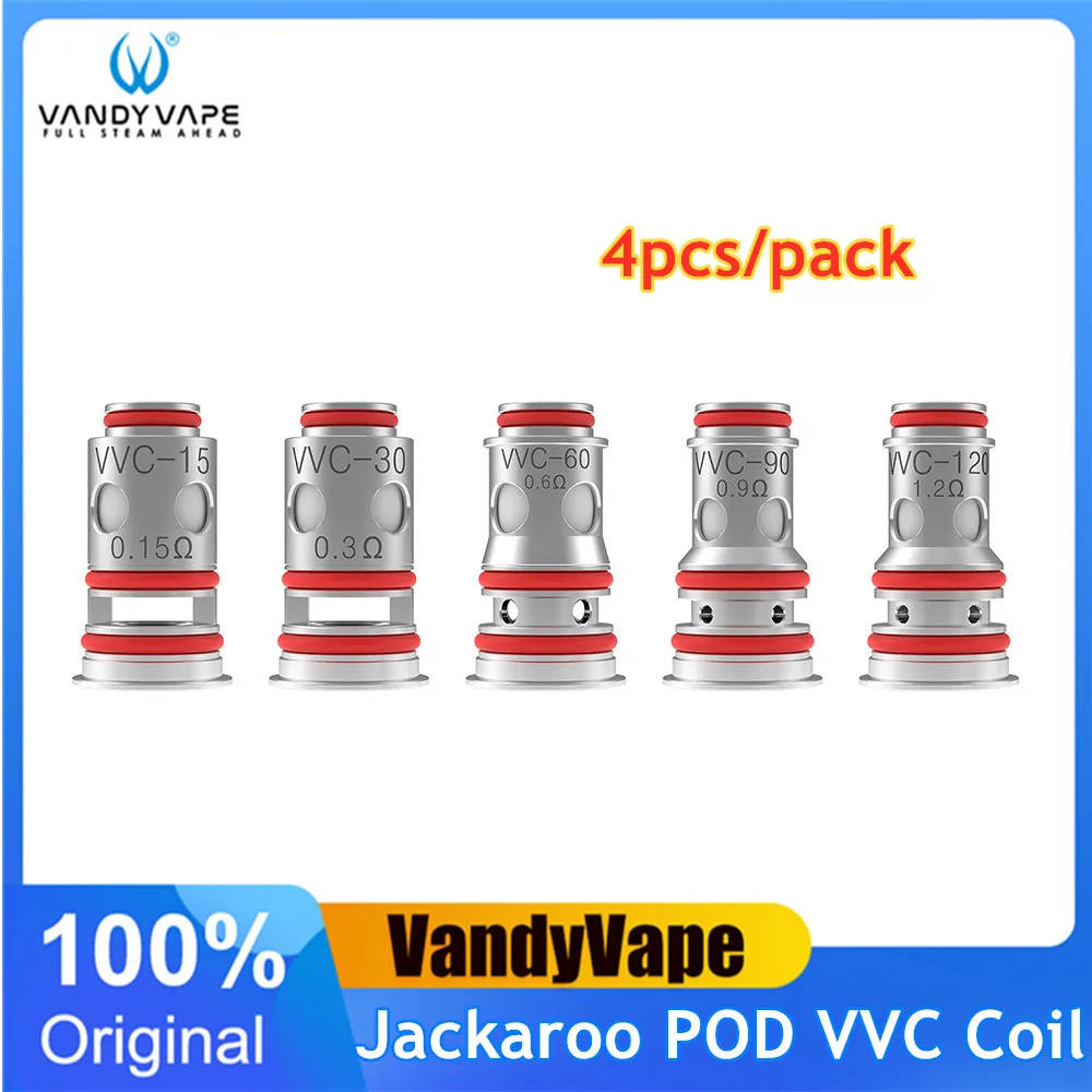 Оригинальный набор Vandyvape Jackaroo POD 4 шт./упак. VVC катушка 0 15 Ом электронные сигареты 3/0