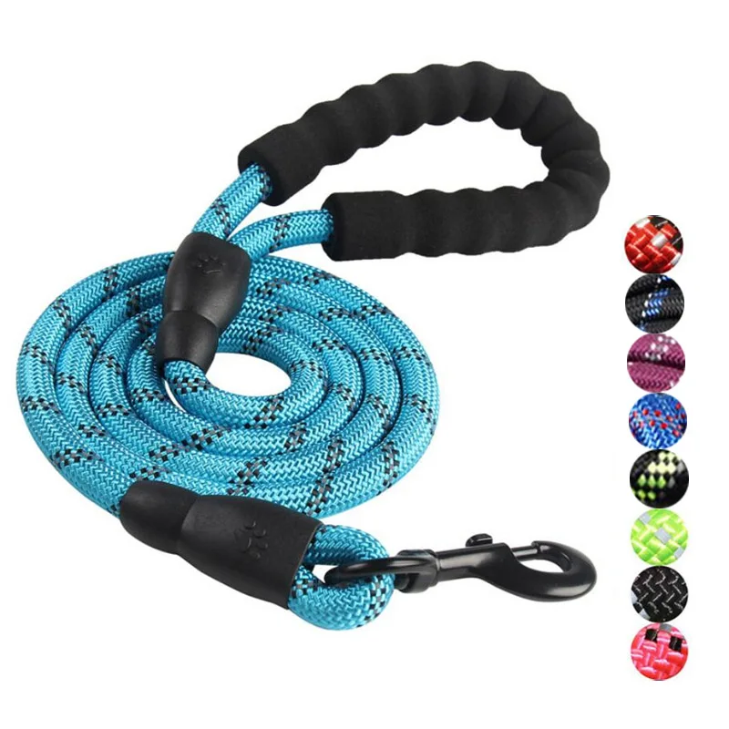 150*1.2cm Hot Durable Large Dog Leash Firm Nylon Dogs Collars Leashes 9 Colors Strong Reflective Lead Rope For Big Medium Pets | Дом и сад