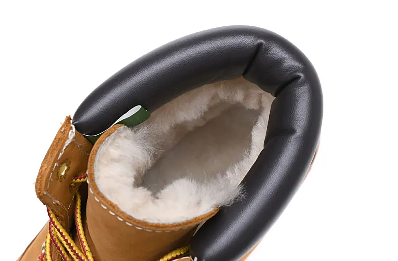 TIMBERLAND/уличные Зимние ботильоны премиум-класса; Натуральная шерсть; Мужская и женская обувь из натуральной кожи; Цвет пшеничный, желтый; повседневная обувь; размеры 36-44