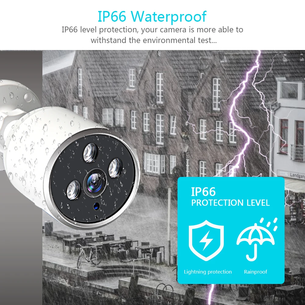 Smart IP Camera HD 3.0MP Outdoor IP66 Waterproof Wifi Bullet Camera P2P Wireless Surveillance Security CCTV Camera Night Vision