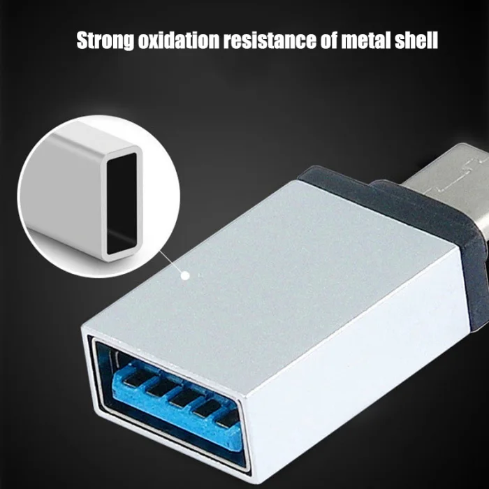 Mini type-C к USB 3,0 адаптер из алюминиевого сплава OTG конвертер для всех тип-c мобильных телефонов планшетных ПК XR649