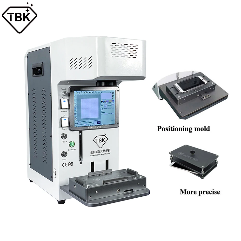 Machine automatique de séparation Laser pour iPhone 8-12pro, retrait de la vitre arrière, marquage du Logo, nouveau séparateur de couverture arrière TBK-958B