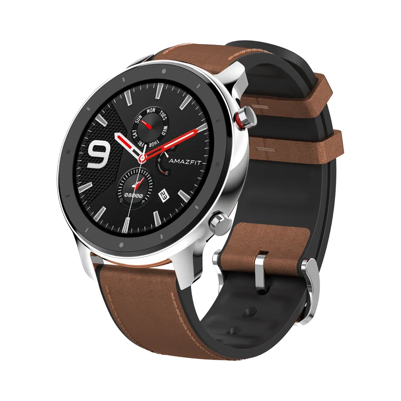silver steel Глобальная версия Huami AMAZFIT GTR 47 мм Смарт-часы 5ATM 1,3" AMOLED gps+ ГЛОНАСС умные часы для мужчин 24 дня батарея управление музыкой - Цвет: silver steel