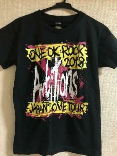 Подержанная Футболка One Ok Rock Live 2018 амбиции купол Тур Черный Размер S 2019 футболка