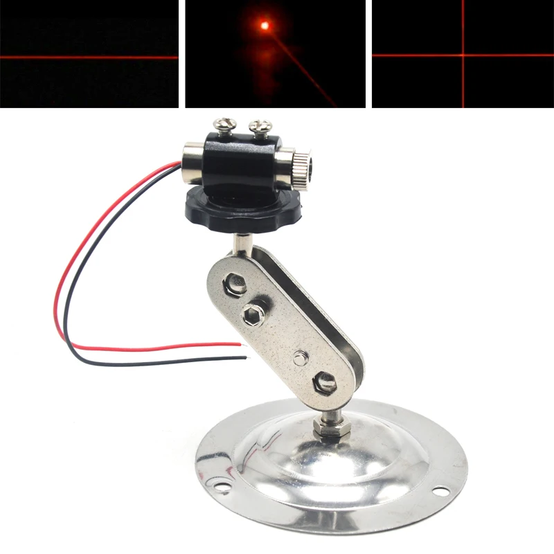 650nm 5mW Red Dot/Line/Cross Focusable Laser Diode Module Locator with 12mm Holder HeatSink adjusted focusable 650nm 5mw red laser diode module dot line cross shape with 12mm heatsink