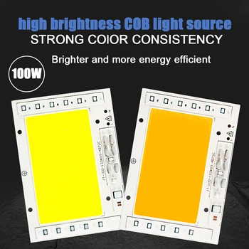 

LED COB Chip 15W/20W/30W/50W/100W 220V Smart IC No Need Driver LED Bulb Lamp for Flood Light Spotlight DIY Lighting