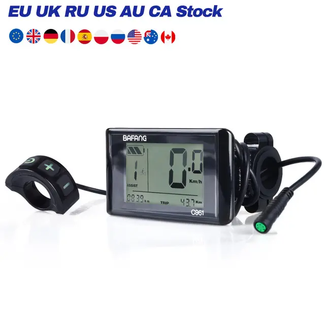 E-Mangue Ebike Écran LCD pour BAFANG BBS01B BBS02B BBS02B BBS HD Mid