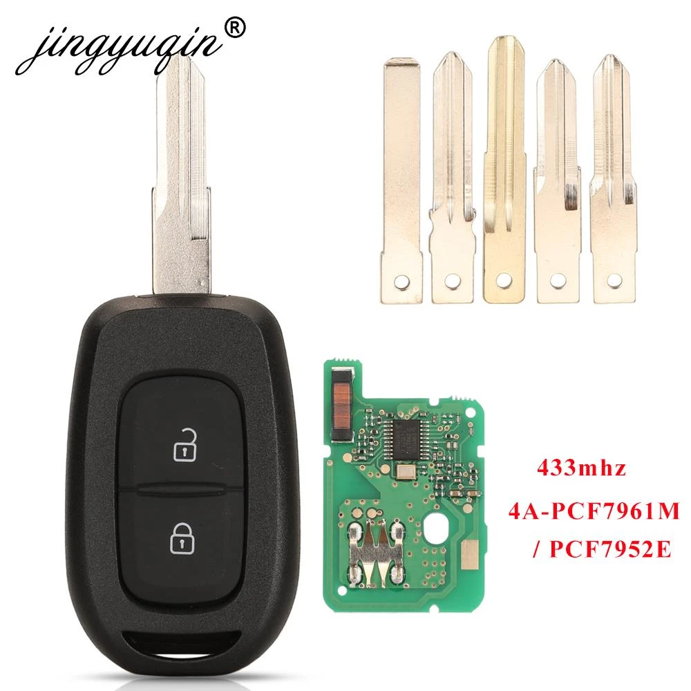 Mando a distancia jingyuqin, llave para coche de 433mhz con Chip PCF7961M 4A para Renault Sandero Logan Lodgy Dokker, pluster, Trafic Clio4 Master3|Llave de coche| - AliExpress