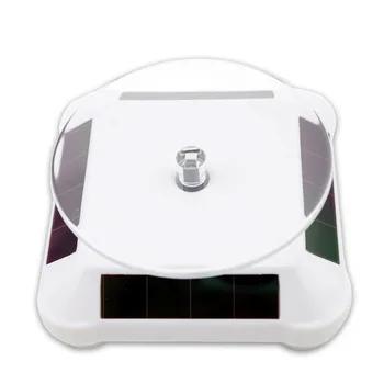

360 Turntable Rotating Solar Showcase Jewelry Watch Ring Automatic Rotary Display Stand promotions display