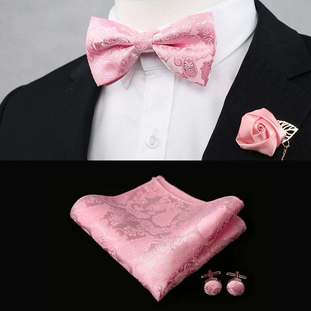 BOYS Dress Vest /& BOW Tie Solid CORAL PINK Color BowTie Set