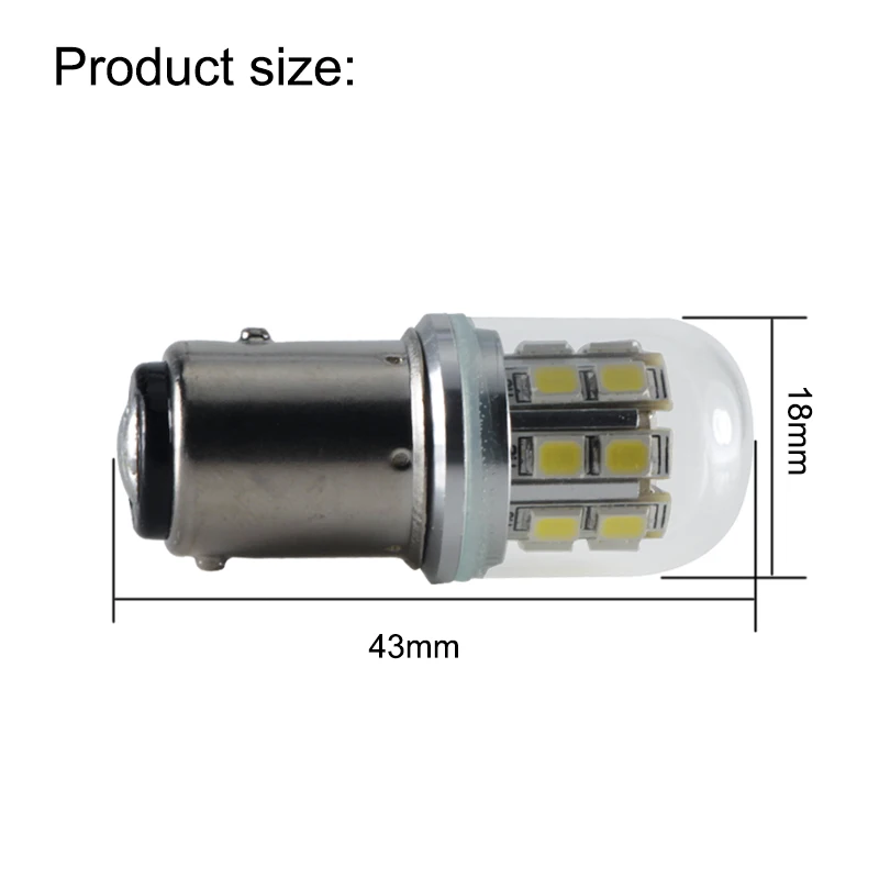 Светодиодный светильник ampoules для автомобиля P21W 1156 1157 BA15S BAY15D 6 в 12 В 24 48 2 Вт супер