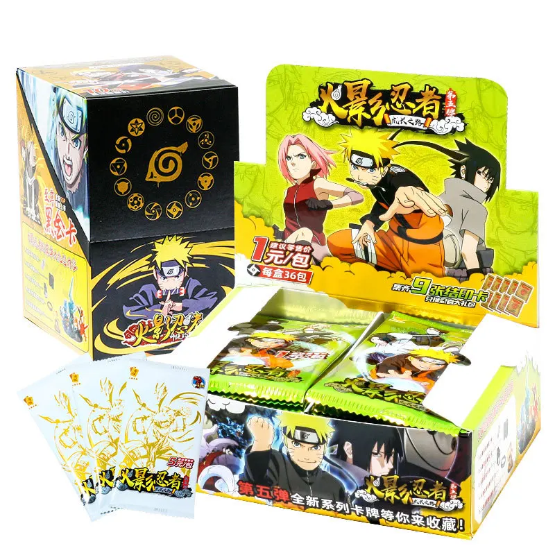Cartas de papel de Narutoed para niños, 90/180 Uds., figuras de Anime, Hatake, Kakashi, Uchiha, Sasuke, Uchiha, Itachi, Haruno, Sakura, colección de Juguetes