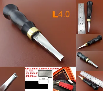 

1pc 4.0mm Leather Craft L Type Press Wide Edge Side Creaser Edger Decorate Tool - Sewing Stitching Carving Stamping Groover Awl