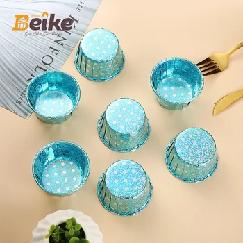 

Pet Laminating Glitter Sequins Cake Cup Symphony Laser Baking Cups High Temperature Resistant Barrels(20 PCS )