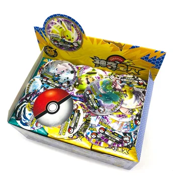 

TAKARA TOMY Toys 288pcs Shining Pokemon Round Cards Collections Pikachu Flash Card 12pcs/box 24box/set Board Game for Kids Gift