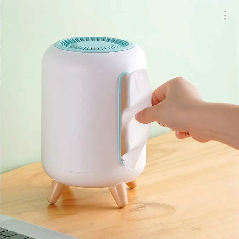 

Creative Paper Box with Bamboo Charcoal Bag Wooden Four-legged Desktop Tissue Box Home Bathroom Deodorant Storage Box