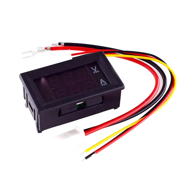 DC 0-100V 100A цифровой вольтметр Амперметр Двойной дисплей детектор напряжения панель измерителя тока Ампер Вольт Калибр 0,28 дюймов 1 красный Re