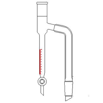 

D441905 Distillation receiver, Dean stark, with the uptake tube vacuum jacketed ,capacity:5ml, Joints:19/22