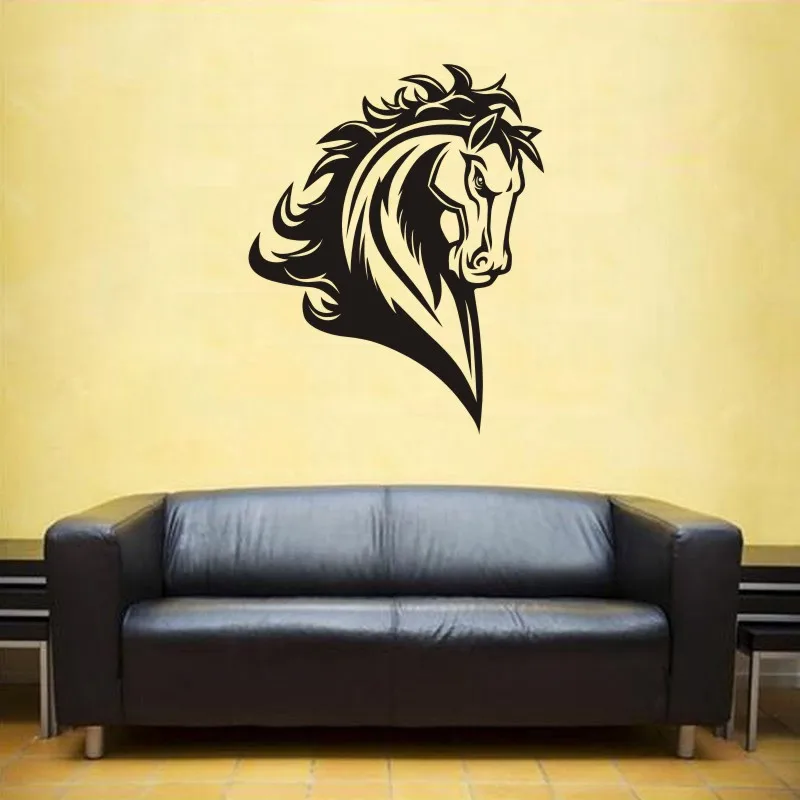 DCTAL Horse Wall Sticker El caballo Decal Cheval Posters Vinyl Wall Art Decals Pegatina Car Decal Decor Mural Animal Sticker