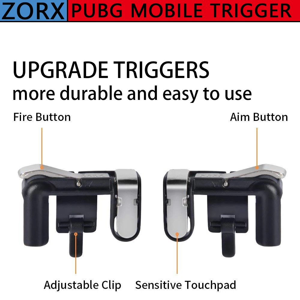 

2Pcs Gaming Trigger Fire Button Aim Key Smart phone Joysticks Game L1R1 Shooter Controller For COD PUBG Mobile For Call of Duty