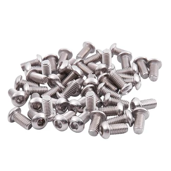 

M6x12mm Stainless Steel Hex Socket Button Head Screws 50 Pcs