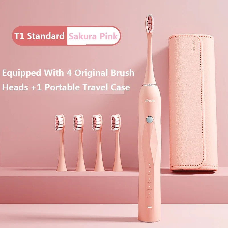 Фото Зубная щетка JIMOK T1 электрическая с мягкой щетиной, водонепроницаемая перезаряжаемая автоматическая для отбеливания зубов №3