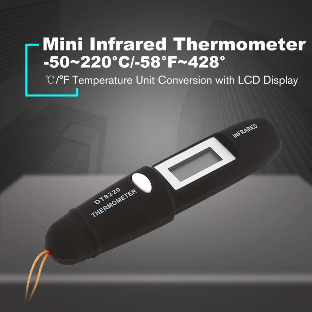 

DT8220 Digital LCD Mini Infrared Thermometer Temperature Meter Tester Red Laser Pocket Non Contact Pyrometer Pen Household