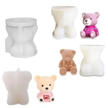 

ANGELADY 3D Cute Baby Bear Craft Molds Silicone Soap Candle Ice Tray Resin Casting Silicone Mold Art Craft Handmade Art DIY Tool