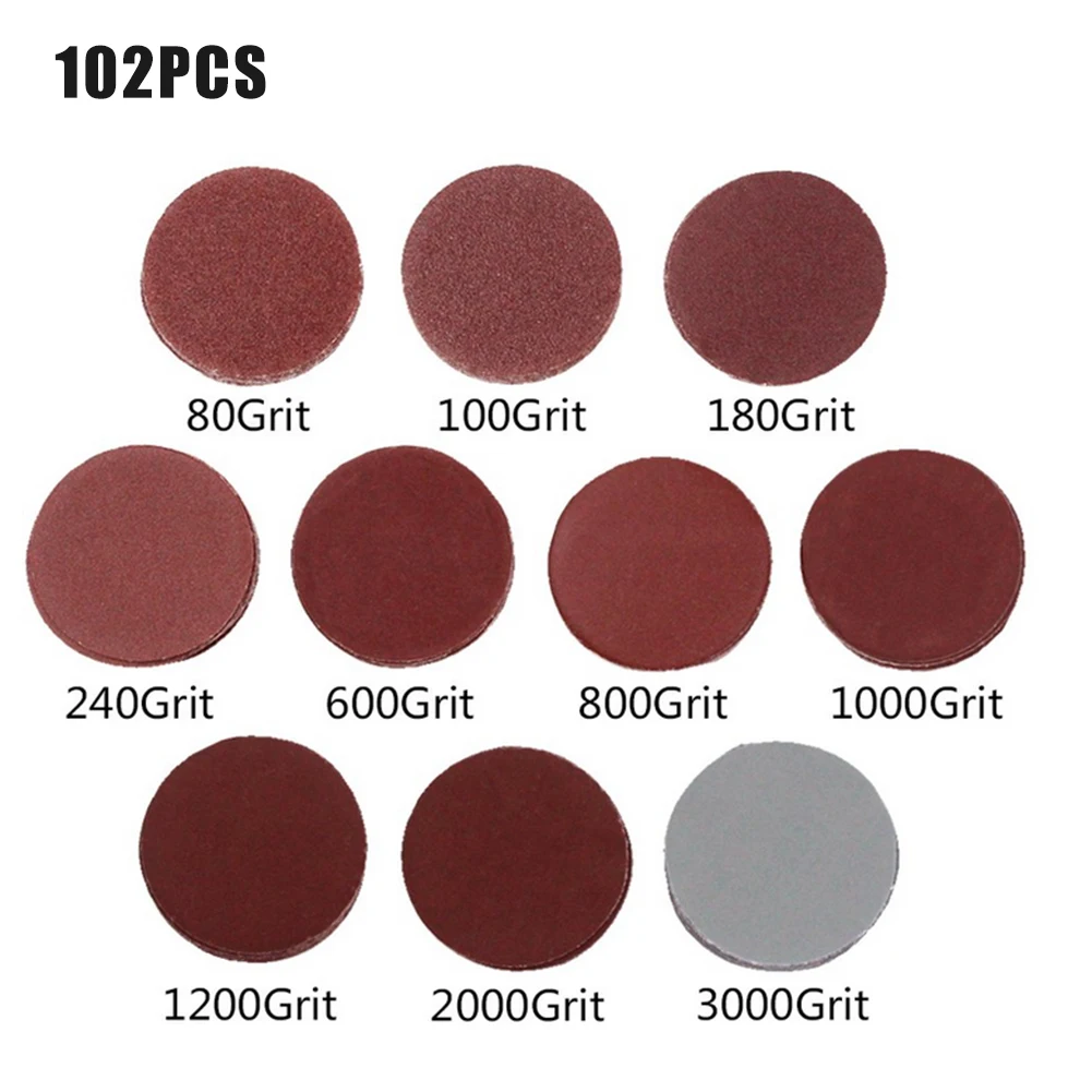 

102pcs Sanding Discs Pad Kit for Drill Grinder Rotary Tools Sanding Polishing Pad Includes 80-3000 Grit Sandpapers 2" 50mm