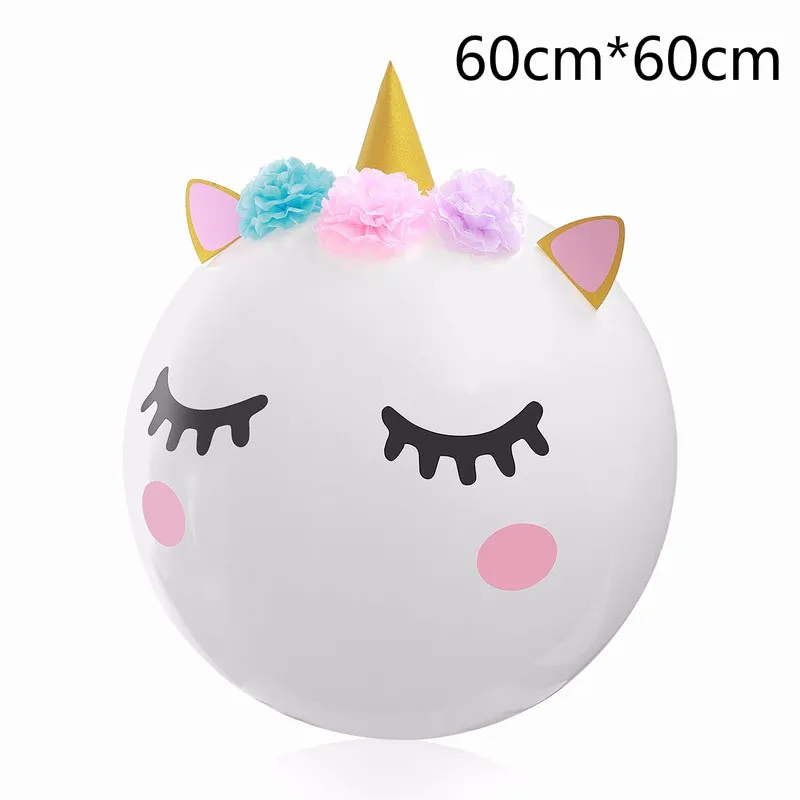 

1pcs 3D Unicorn Creative Balloon Unicorn Eyelash Sticker Bobo Ball Birthday Wedding Party Decoration Balloon Child Toy Balloon