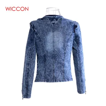 

New Arrival Spring Antumn Denim Jackets Vintage Diamonds Casual Coat Women's Denim Jacket For Outerwear Jeans Female