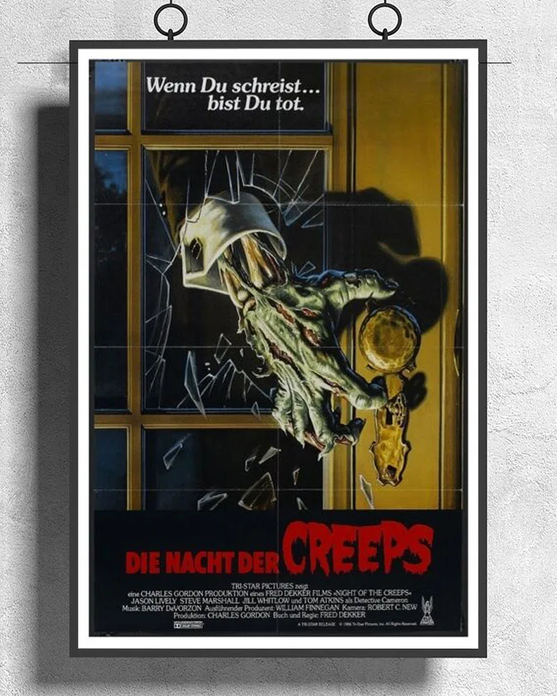 

L161 редкий плакат из шелковой ткани из фильма «Ночь ползучей»