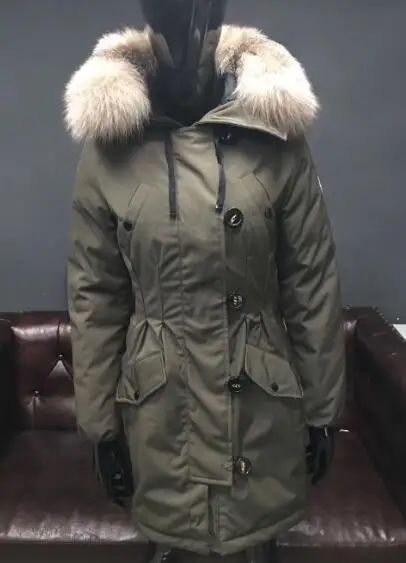 Длинный пуховик, женское пуховое пальто, брендовая теплая женская зимняя куртка, пальто, большой меховой воротник, с капюшоном, женские пуховые парки, зимняя верхняя одежда - Цвет: photo color