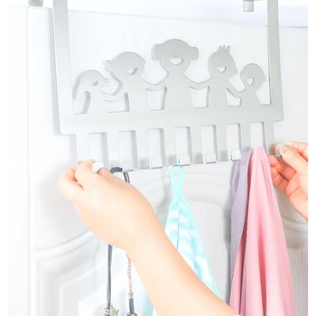 

Over The Door Hook Hanger Heavy Duty Organizer Rack 8 Hooks for Towel Hat Coat Bag Home E2S