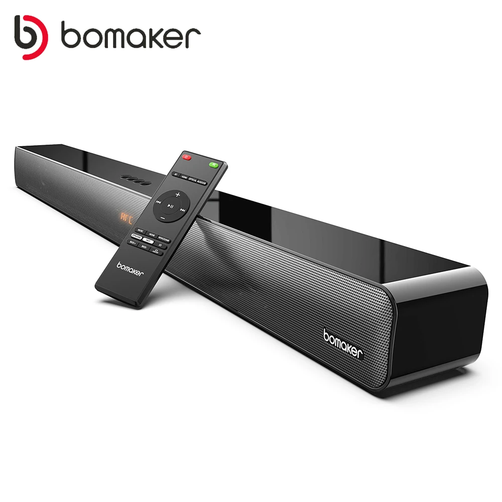 BOMAKER 100W TV SoundBar Bluetooth Speaker 2.0 Channel Home Theater Sound System Bar Built-in Subwoofer with Remote Contro | Электроника