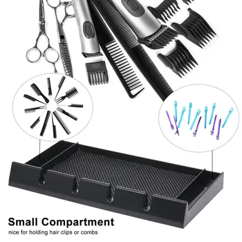 

Hair Clipper Holder Plastic Barber Clipper Holder Tray Salon Clippers Organizer with Mat Hair Trimmer Holder Barber Salon Tools