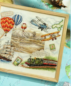 

14/16/28/25CT/22CT Travel Around the World DIY stich Craft Embroidery Cross Stitch Packages Cross Stitching Kits Paint