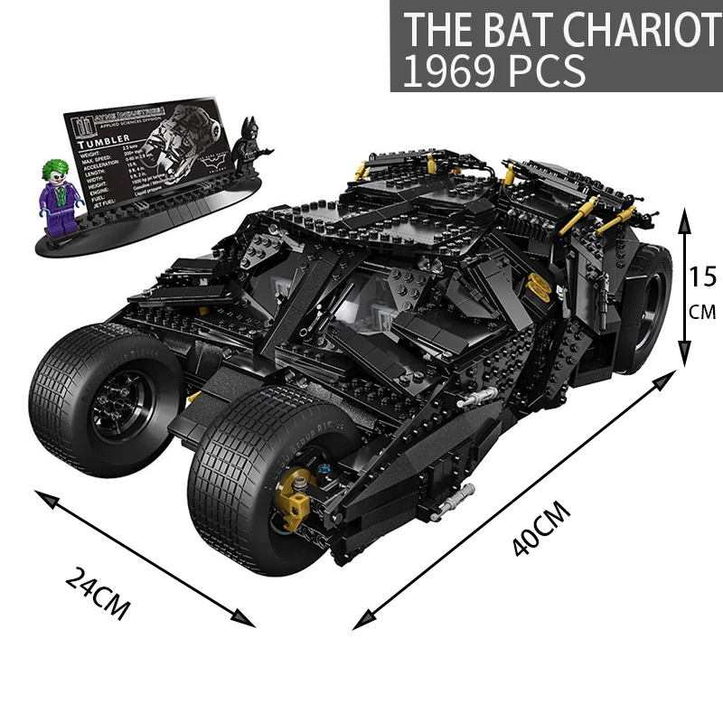 1969 PCS The Batmobile Car Model Building Block Bat Movie Vehicle Figures Bricks Toys For Children Kids Birthday Gifts 07060 | Игрушки и