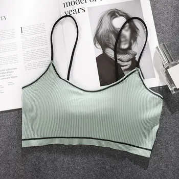 

Summer Tube Top Women Chest Pad Bralette Crop Top Femlae Bra Top Underwear