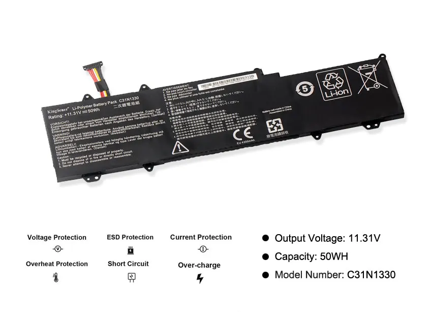 Kingsener C31n1330 Bateria do Portátil para Asus Zenbook Ux32l Ux32la Ux32ln Ux32ln-r4053h 0b20000070200 11.31v 50wh Baterias p/ laptop - Imagem 2