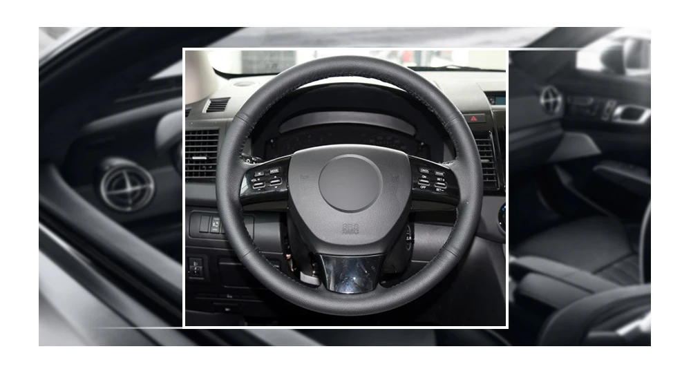 Черный PU искусственная кожа автомобильный чехол на руль для Mazda 6(US) 2009-2010 Mazda 8 2011- CX-9 CX9 2007 2008 2009