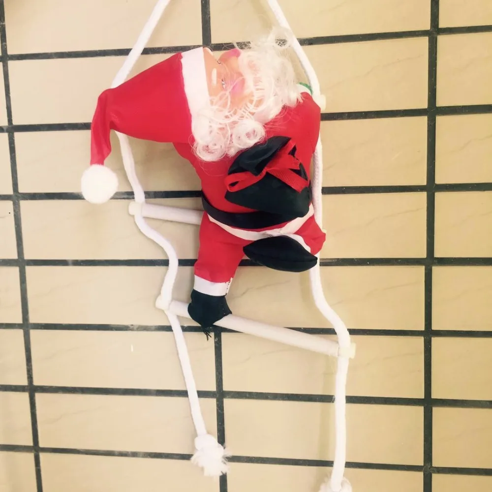 Рождественские украшения для дома 25 см подъем по лестнице Санта-Клауса елочные