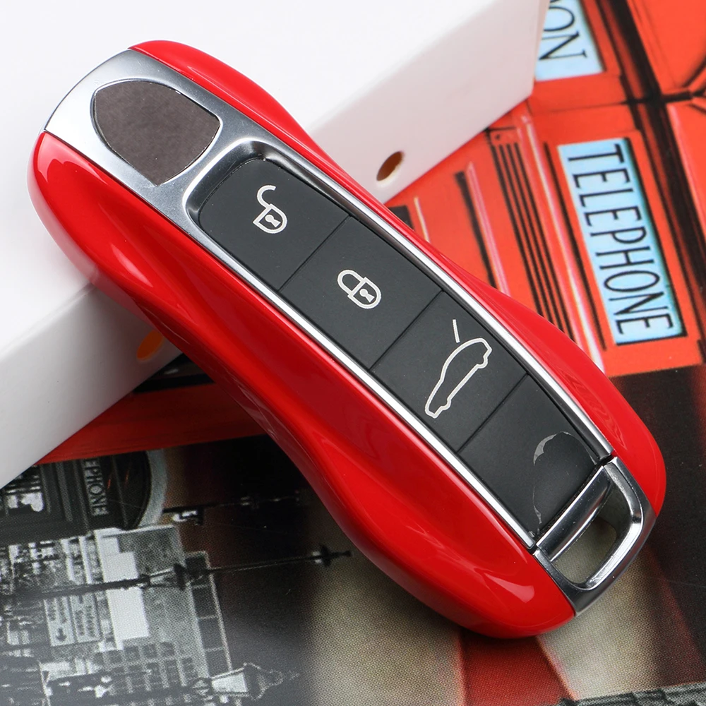 High Quality car key case wallet set keyfob 3 Buttons For Porsche Cayenne- Panamera- Remote ABS Car Styling