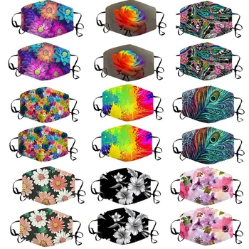 

2pc mouth mask luxury print design mascarillad reutilizables Washable mondmasker Earloop Elastic Mask Adults cotton masque